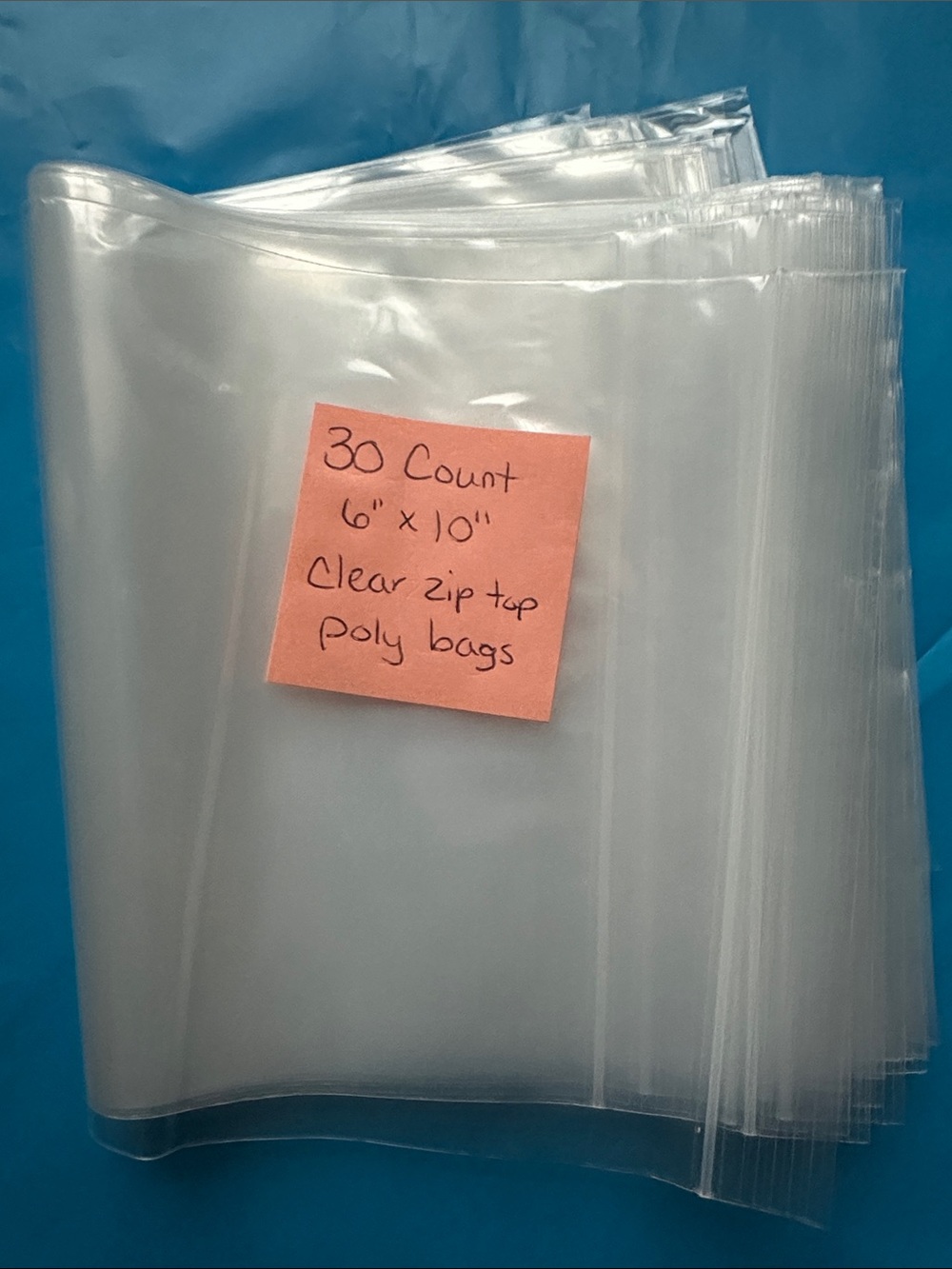 Clear Zip Top Poly Bags 6"x10" Shipping Supplies 30 Count
